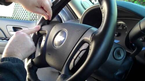 OAK Leather Steering Wheel Cover 1998-2009 Mercedes Wheelskins Size C - Picture 5 of 12