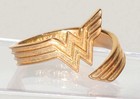 Alex and Ani Wonder Woman 925 Sterling Silver Gold Plated Ring Adjustable Sz 7-9 — photo 1