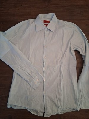 HUGO Hugo Boss Hemd Herren XL Slim Fit Türkis Hellblau Kentkragen TOP Zustand