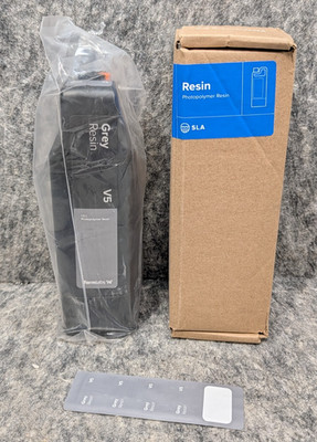 Formlabs V5 Grey Photopolymer Resin FLGPGR-05 1L  New/Sealed 