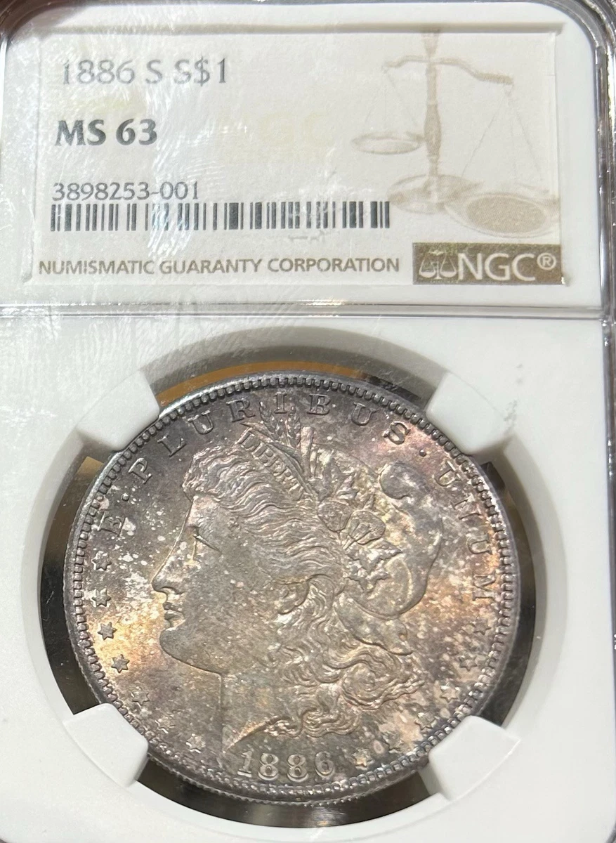 MS 63 Graded 1886 Year Morgan US Dollars (1878-1921) for sale | eBay