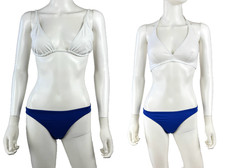 Eres Bikini 3 Pcs Blue White Top 8 US M Bottom 6 US M Stretch Bra Swim Suit