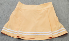 CALIA Golf Skort Womens 8 Orange Stretch Performance Pleated Side Zip UPF 50