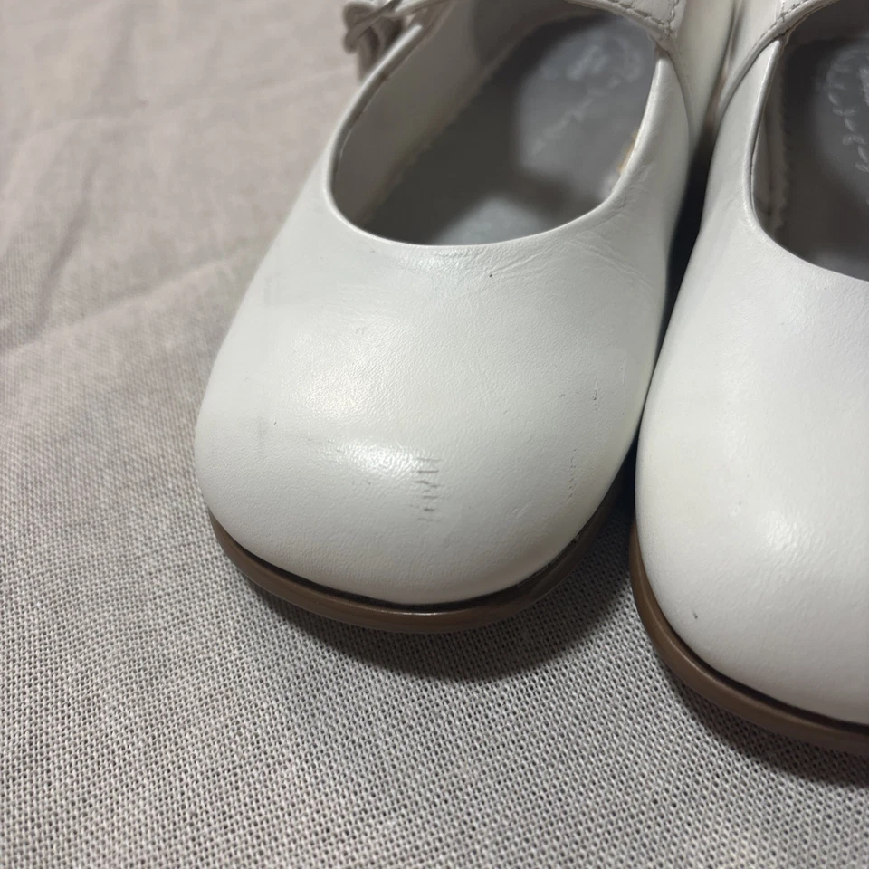 Stride Rite Felicia niña pequeña talla 9,5 XW cuero blanco Mary Jane extra ancho Foto 2 de 4