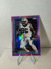 🔥2025 Topps Chrome Derrick Brown Pink Parallel # /250 Carolina Panthers🔥