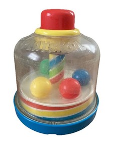 Vintage 1991 Playskool Spinning Top Ball Popper Classic Toddler Action Toy 