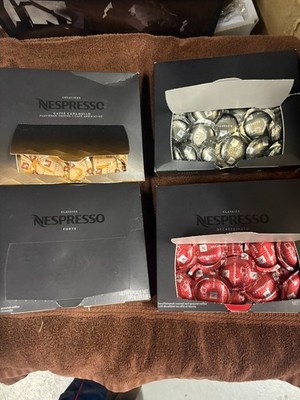 Lot of 4 Nespresso Pods Decaffeinato Ristretto Forte Caffe Carmello
