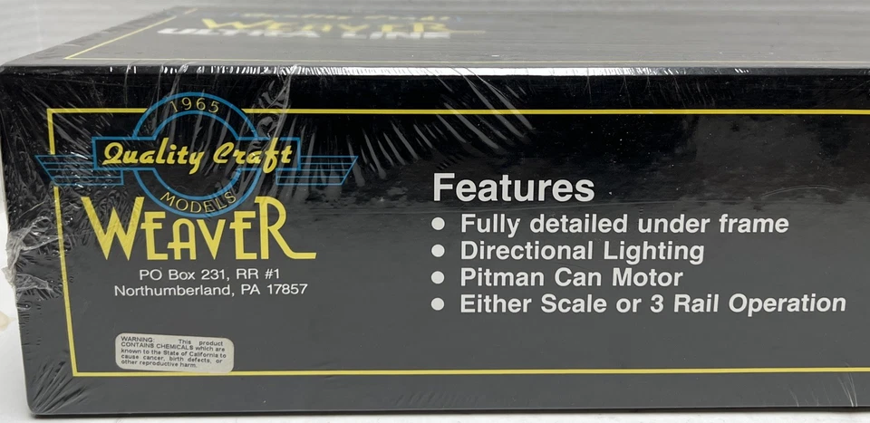 WEAVER O-GAUGE WESTERN MARYLAND FA-2 DIESEL LOCOMOTIVE (2-RAIL) #303 -NEW SEALED - Image 2 of 3