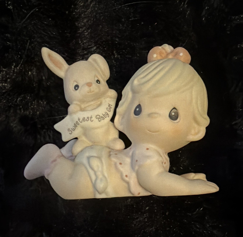 PMI Anne Geddes Sweetheart Bunny Baby Porcelain Figurine 1994 4 in