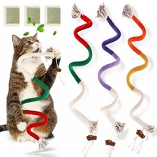 3PCS XL Cat Chew Rope Toys 27 Inch Teeth Cleaning Catnip Included Safe