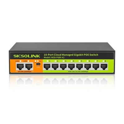 POE Switch, 10 Port Gigabit Switch, Easy Smart Cloud Managed Switch/Ethernet ...
