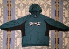 Vintage Y2K Reebok Philadelphia Eagles Hoodie Pullover Sweatshirt Sz 2XL NFL