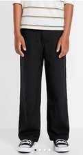 NWT Old Navy ShredTech Baggy Carpenter Pants For Boys Size 12 BLACK