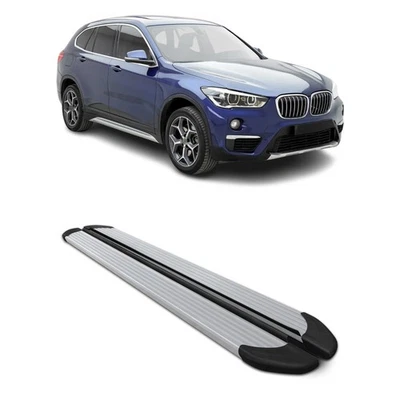 Marchepieds Latéraux pour BMW X1 F48 2015-2022 Aluminium Argent 2Pcs - Photo 1/4