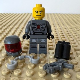 LEGO Space Police 3: Officer 14, GUN, HANDCUFFS, sp118, 5984, LUNAR LIMO, 2010