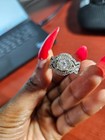 Diamond Bridal Set Engagement Ring Solid 14K White Gold 3 CT Round Cut VVS1 — photo 2