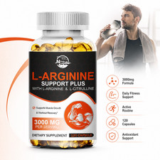 L-Arginine L-Citrulline 3000mg 120 Capsules Workout Support