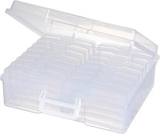Transparent 4" x 6" Photo Organizers  Photo Storage Box W/ Handle 16 Inner