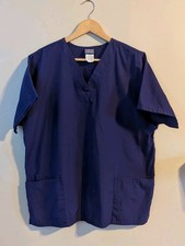 Cherokee Scrub Top 4700 Women's Large Purple V Neck