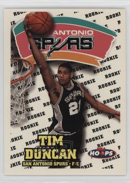 1997-98 NBA Hoops Rookie Tim Duncan #166 HOF 05k6
