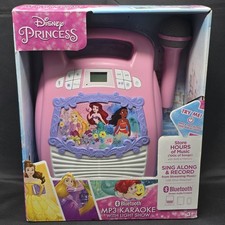 Disney Princess Karaoke Machine Bluetooth MP3 With Light show New In Box Pink