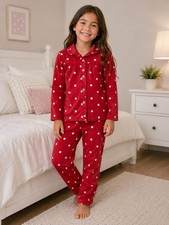 Carter's Kid Girls' 2-Piece Polka Dots Flannel Pjs Set Size 7