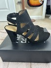 Naturalizer Women’s Etta Faux Suede Caged Strappy Heels. Black. Size 9. New. — photo 3