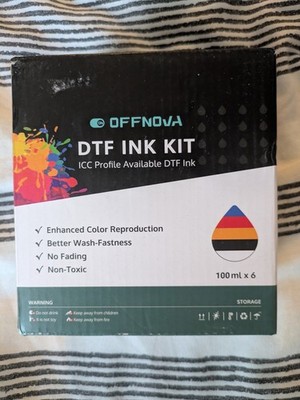 6 Bottles of DTF Pigment Ink Kit for DTF Printer White x2 +CMYK 100ml