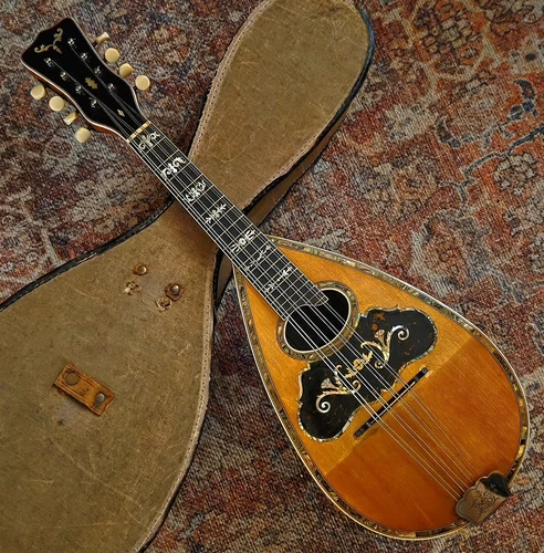 24 In Long Vintage Supertone "The Havard" Bowlback Mandolin High Quality 42 Ribs