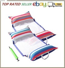 Fabric Pool Hammock Floats XL 2Pack Inflatable Water Hammocks Floaties 4-In-1