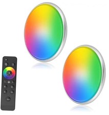 RGB RV Ceiling Lights,2 Pack 12V LED Ceiling Dome Light,RV Interior Disc