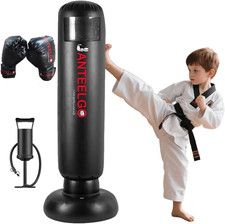 Sacco Da Boxe Da Terra Con Guantoni Da Boxe:  150Cm Sacco Box Bambino Allenament