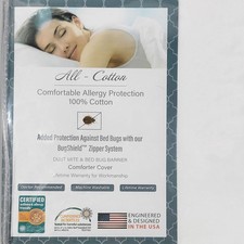 National Allergy Premium 100 Cotton Duvet Comforter Protector - Jumbo King S...