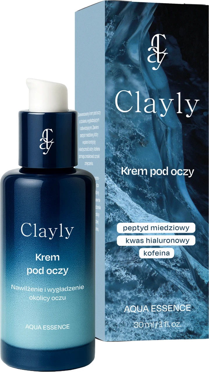 Clayly Moisturizing Smoothing Eye Cream Aqua Essence Copper Peptide Caffeine 30m