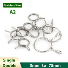 Hose Spring Clips Silicone Pipe Clamps Single Double Wire Air Band Vacuum Tube