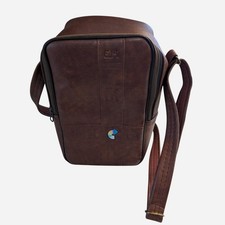 Vintage Kodak Brown Faux Leather Fur lined Camera Bag Adjustable Shoulder Strap