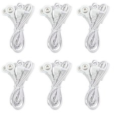 Premium TENS Lead Wires 2.35mm Shielded Plug to 4 Snap 3.5mm Connectors for T...