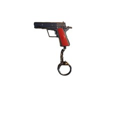 VINTAGE keychain pistol gun metal replica about 2"x2"