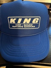King Off Road Racing Shocks Logo Trucker Hat Blue