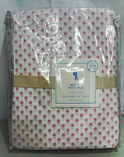 Pottery Barn Kids Mini Dot Organic Cotton Crib Sheet Set Polka Dot Pink