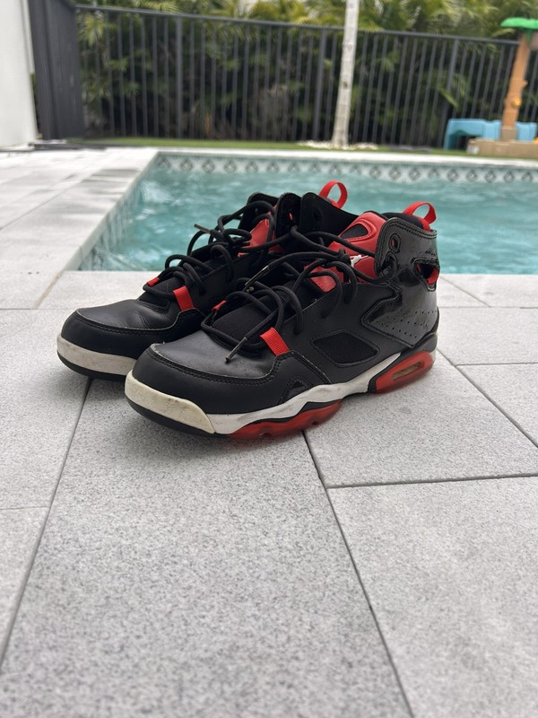 Nike Air Jordan Flight Club 91 Black/Red Shoes Kids Size 7Y US (DM1685-006)