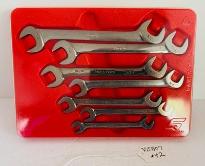 Snap On Tools VS807  7 Piece SAE 4 Way Angle Head Wrench Set #42