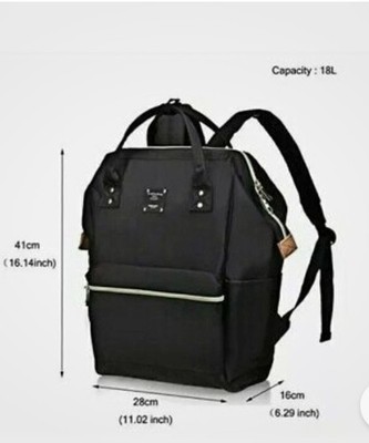 Bebamour Black Wide, Open Backpack Daily Use Or Diaper Bag