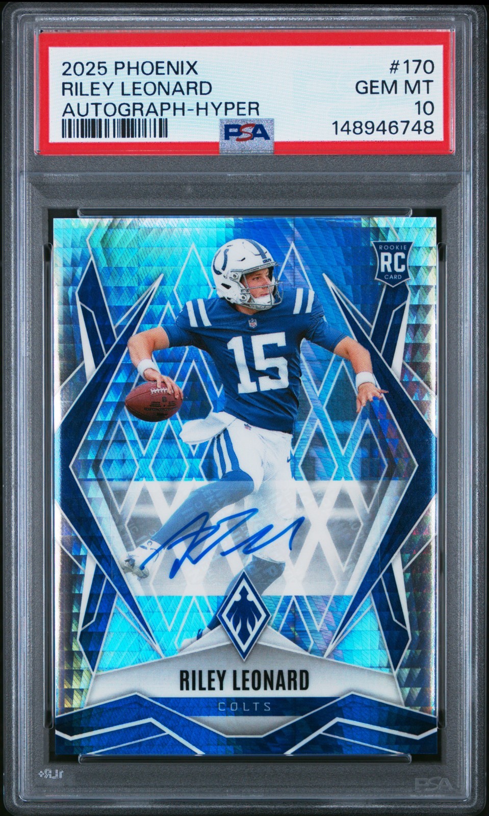 Riley Leonard Panini Phoenix #170 Autograph-Hyper