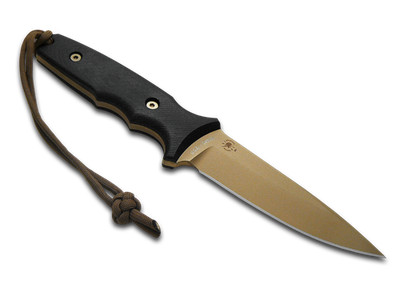 Spartan Blades Harsey TT Fixed Blade SB43DEBKNLTN Black Micarta Dark Earth Knife