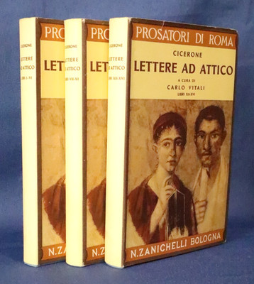 Cicero, Briefe nach Dachboden. 3 Bände 1960. Prosatori di Roma Zanichelli. Sehr gut