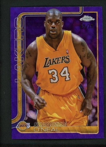 2025 Shaquille O Neal /75 Topps Chrome  Purple Wave