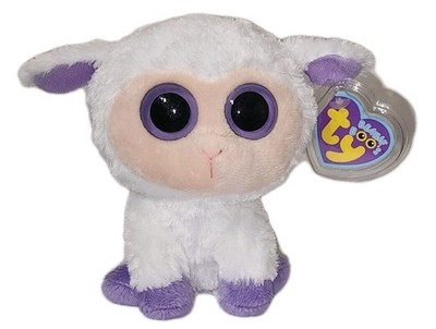 ST* Ty Beanie Boos - CLOVER the White Lamb 6'' NEW MWMTs Plush Stuffed Animal Toy