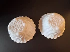 Vintage Indiana Milk Glass Wild Rose Custard Cups