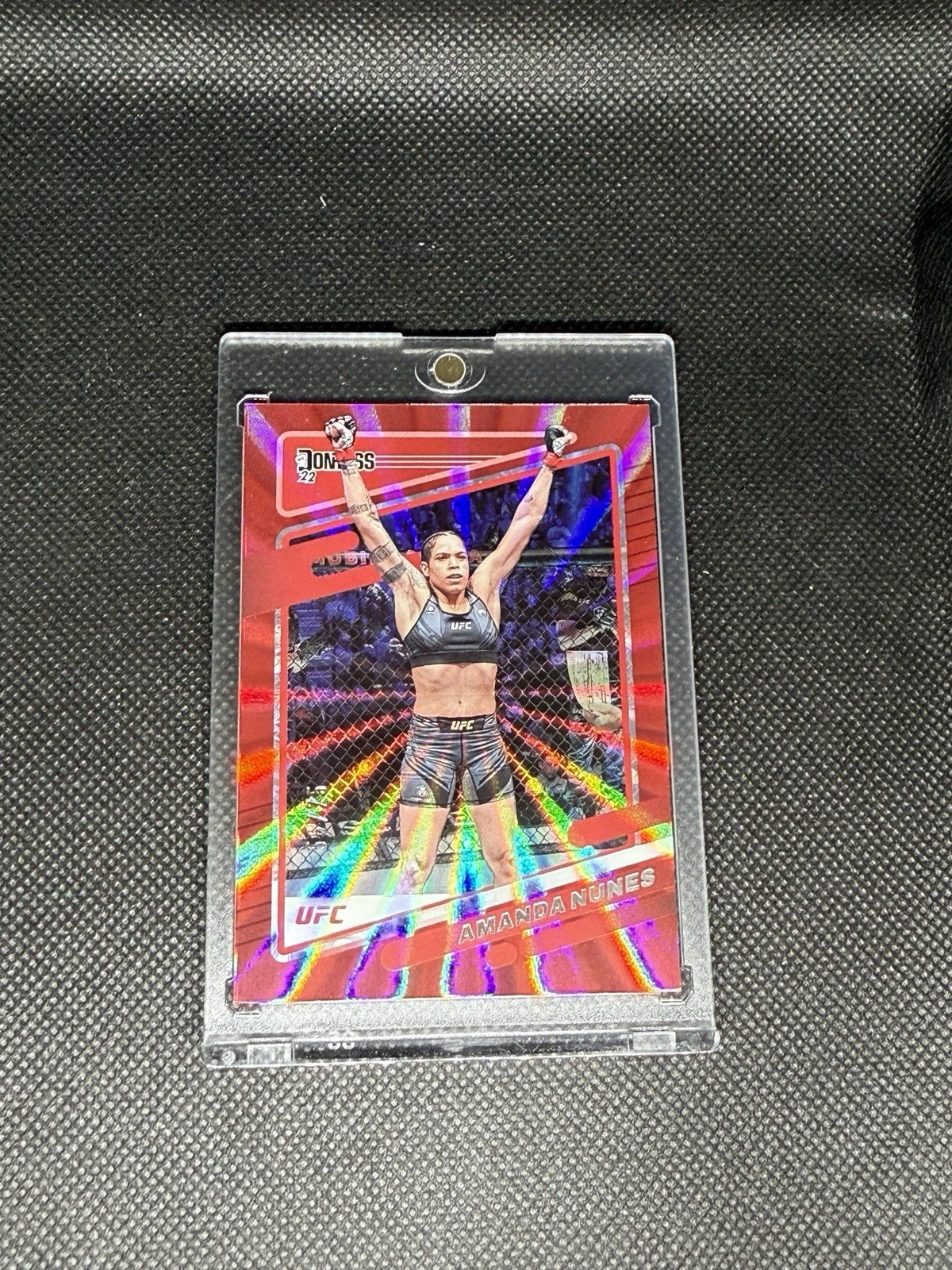 2022 Donruss UFC Holo Red Laser #63 Amanda Nunes /75
